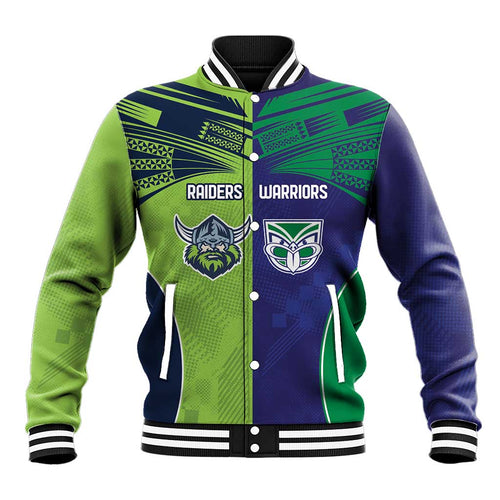 Custom Warriors-Raiders Baseball Jacket Together Sporty Style
