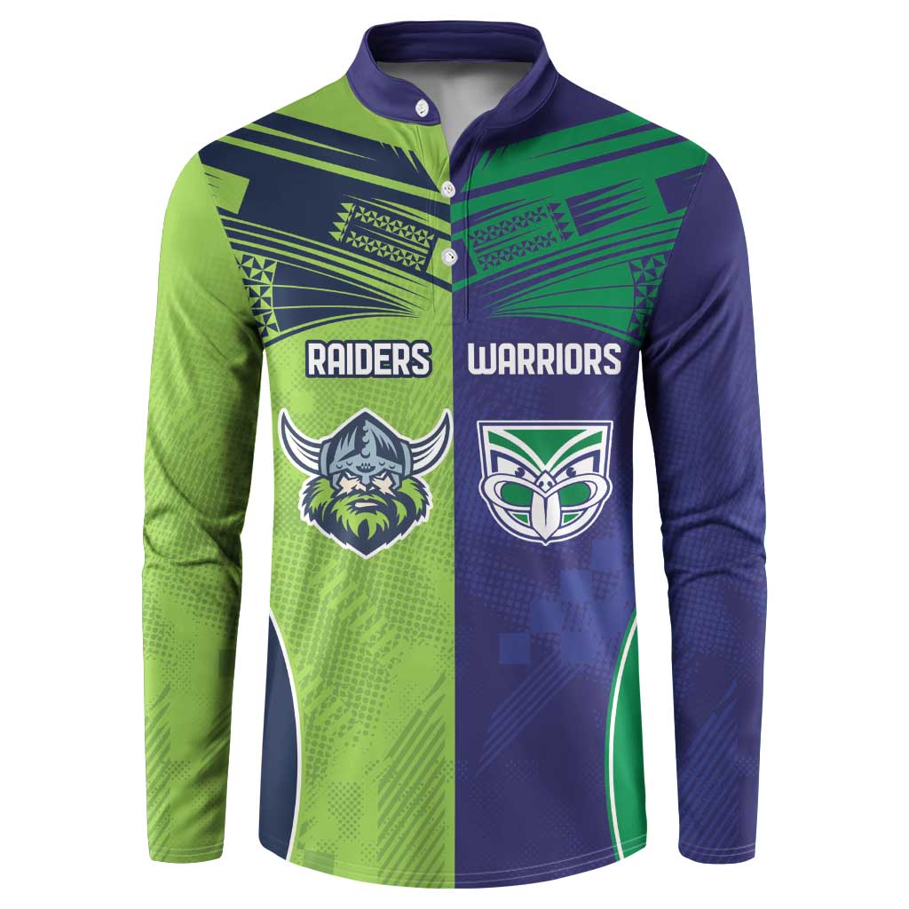 Custom Warriors-Raiders Button Sweatshirt Together Sporty Style