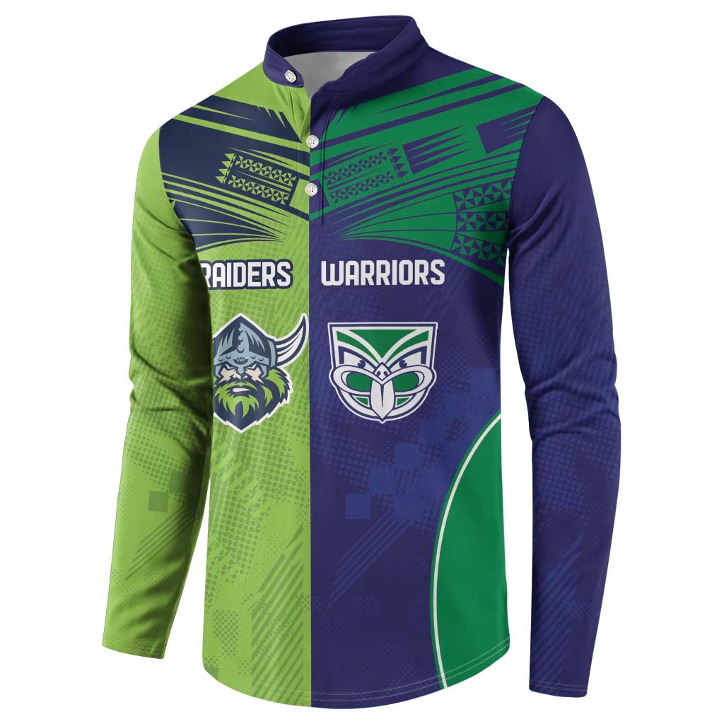 Custom Warriors-Raiders Button Sweatshirt Together Sporty Style