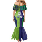 Custom Warriors-Raiders Family Matching Mermaid Dress and Hawaiian Shirt Together Sporty Style