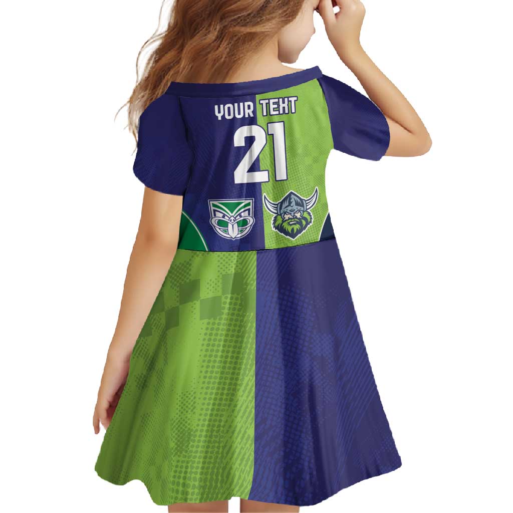Custom Warriors-Raiders Family Matching Off Shoulder Maxi Dress and Hawaiian Shirt Together Sporty Style
