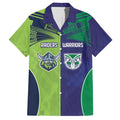 Custom Warriors-Raiders Family Matching Short Sleeve Bodycon Dress and Hawaiian Shirt Together Sporty Style