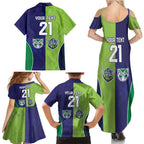 Custom Warriors-Raiders Family Matching Summer Maxi Dress and Hawaiian Shirt Together Sporty Style