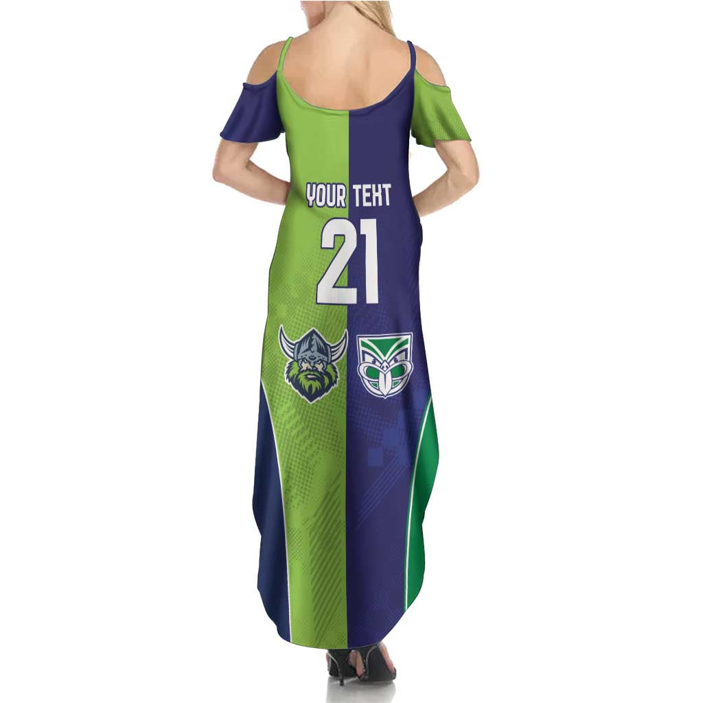 Custom Warriors-Raiders Family Matching Summer Maxi Dress and Hawaiian Shirt Together Sporty Style