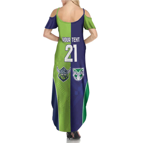 Custom Warriors-Raiders Family Matching Summer Maxi Dress and Hawaiian Shirt Together Sporty Style