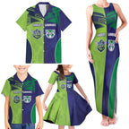 Custom Warriors-Raiders Family Matching Tank Maxi Dress and Hawaiian Shirt Together Sporty Style