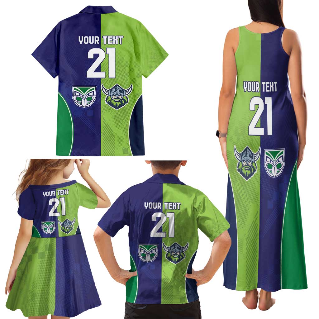 Custom Warriors-Raiders Family Matching Tank Maxi Dress and Hawaiian Shirt Together Sporty Style