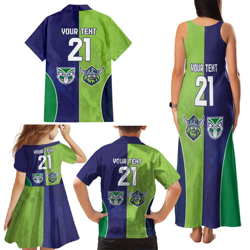 Custom Warriors-Raiders Family Matching Tank Maxi Dress and Hawaiian Shirt Together Sporty Style