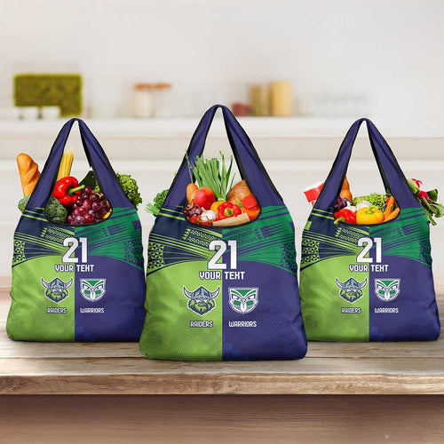 Custom Warriors-Raiders Grocery Bag Together Sporty Style