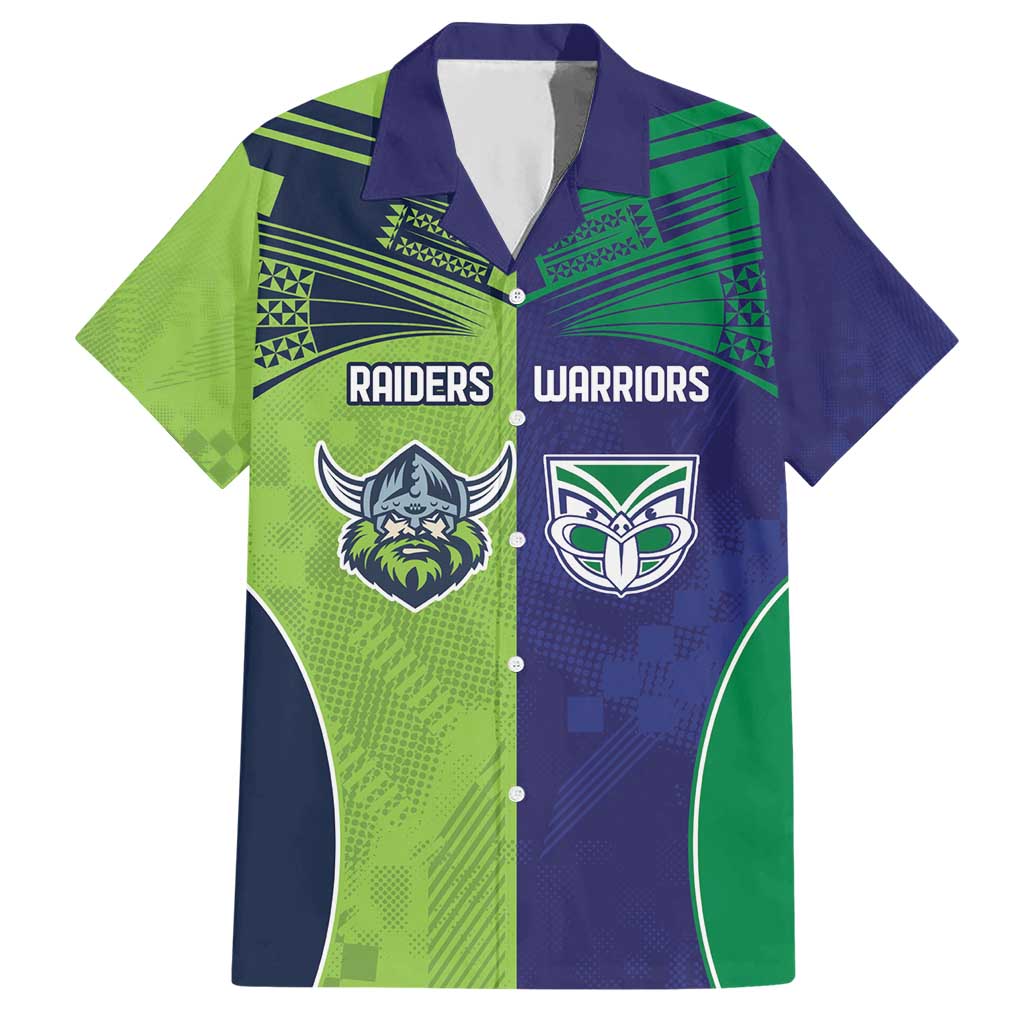 Custom Warriors-Raiders Hawaiian Shirt Together Sporty Style