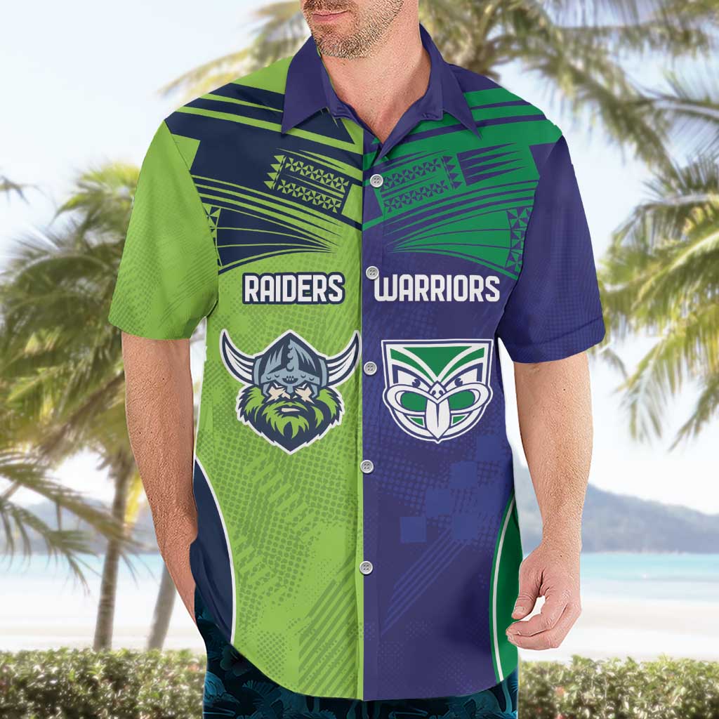 Custom Warriors-Raiders Hawaiian Shirt Together Sporty Style