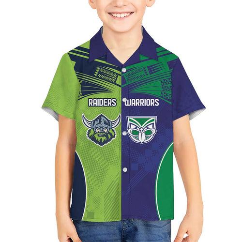 Custom Warriors-Raiders Hawaiian Shirt Together Sporty Style