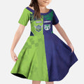 Custom Warriors-Raiders Kid Short Sleeve Dress Together Sporty Style