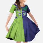 Custom Warriors-Raiders Kid Short Sleeve Dress Together Sporty Style
