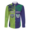 Custom Warriors-Raiders Long Sleeve Button Shirt Together Sporty Style