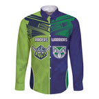 Custom Warriors-Raiders Long Sleeve Button Shirt Together Sporty Style