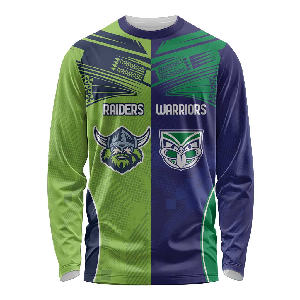 Custom Warriors-Raiders Long Sleeve Shirt Together Sporty Style