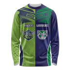 Custom Warriors-Raiders Long Sleeve Shirt Together Sporty Style