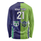 Custom Warriors-Raiders Long Sleeve Shirt Together Sporty Style
