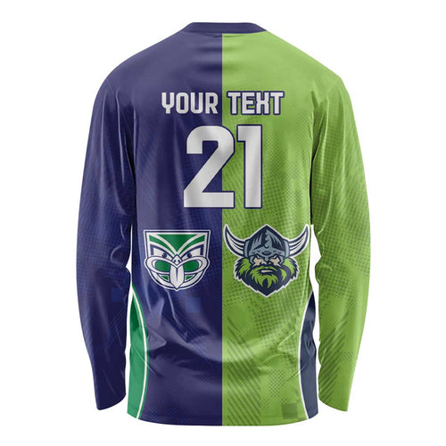 Custom Warriors-Raiders Long Sleeve Shirt Together Sporty Style