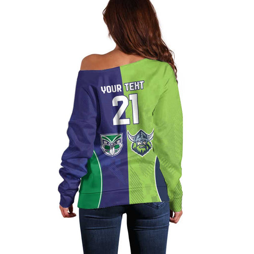 Custom Warriors-Raiders Off Shoulder Sweater Together Sporty Style