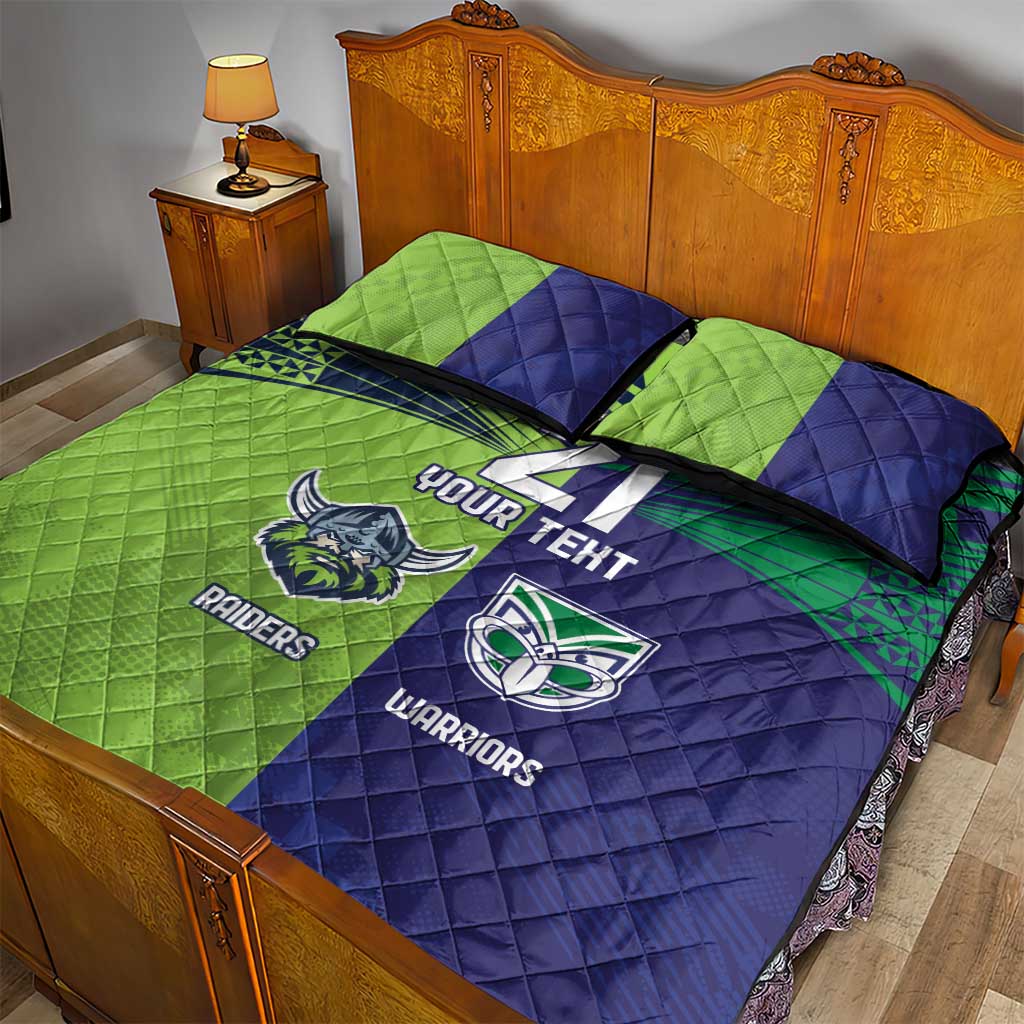 Custom Warriors-Raiders Quilt Bed Set Together Sporty Style