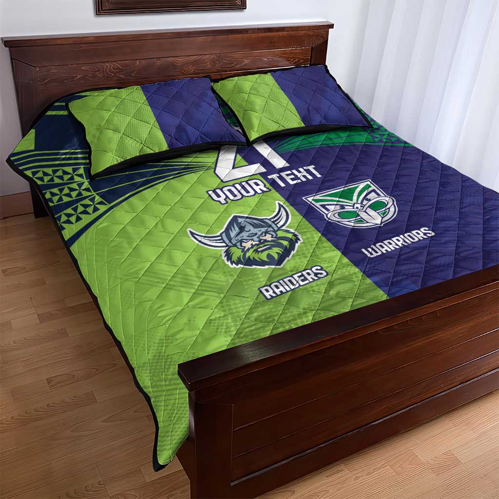 Custom Warriors-Raiders Quilt Bed Set Together Sporty Style