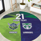 Custom Warriors-Raiders Round Carpet Together Sporty Style