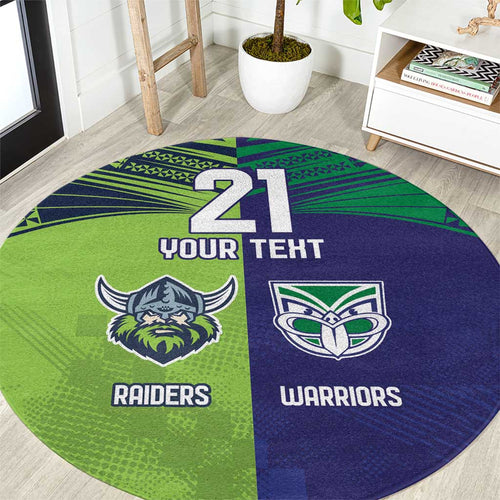 Custom Warriors-Raiders Round Carpet Together Sporty Style