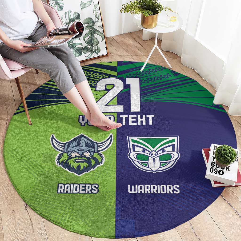 Custom Warriors-Raiders Round Carpet Together Sporty Style