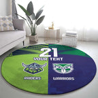 Custom Warriors-Raiders Round Carpet Together Sporty Style