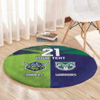 Custom Warriors-Raiders Round Carpet Together Sporty Style