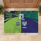 Custom Warriors-Raiders Rubber Doormat Together Sporty Style
