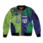 Custom Warriors-Raiders Sleeve Zip Bomber Jacket Together Sporty Style