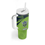 Custom Warriors-Raiders Tumbler With Handle Together Sporty Style