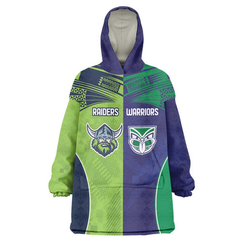 Custom Warriors-Raiders Wearable Blanket Hoodie Together Sporty Style