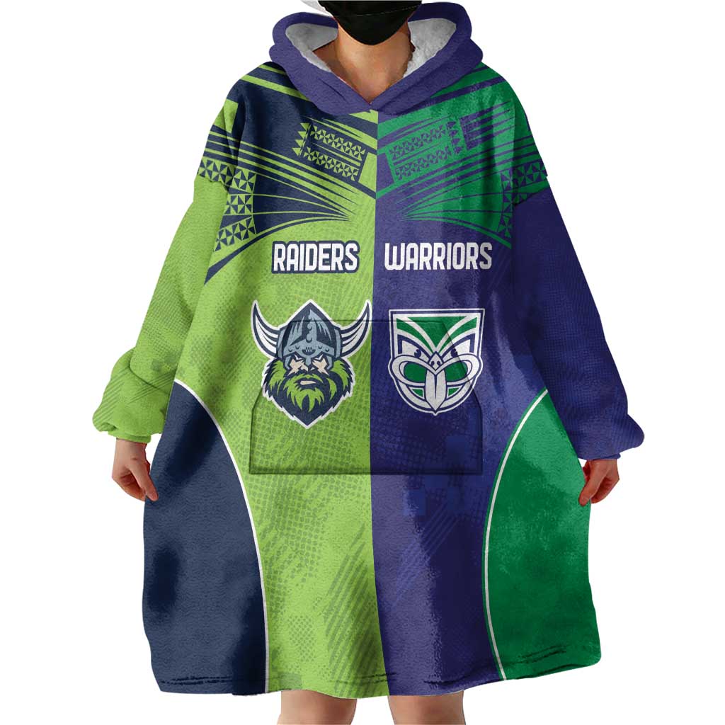 Custom Warriors-Raiders Wearable Blanket Hoodie Together Sporty Style
