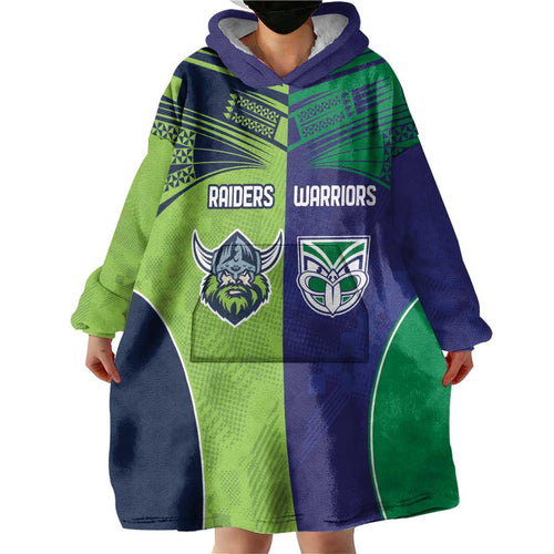 Custom Warriors-Raiders Wearable Blanket Hoodie Together Sporty Style