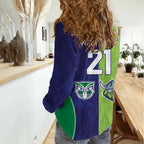 Custom Warriors-Raiders Women Casual Shirt Together Sporty Style