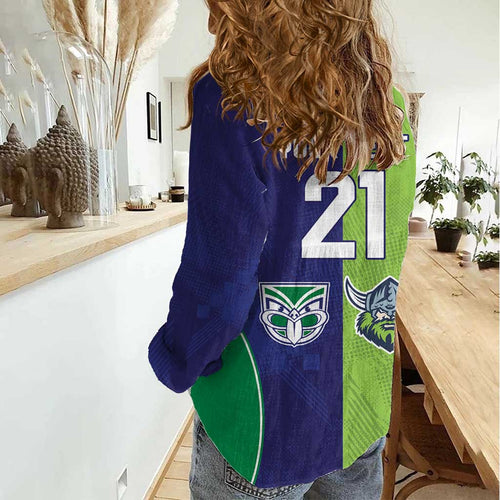 Custom Warriors-Raiders Women Casual Shirt Together Sporty Style