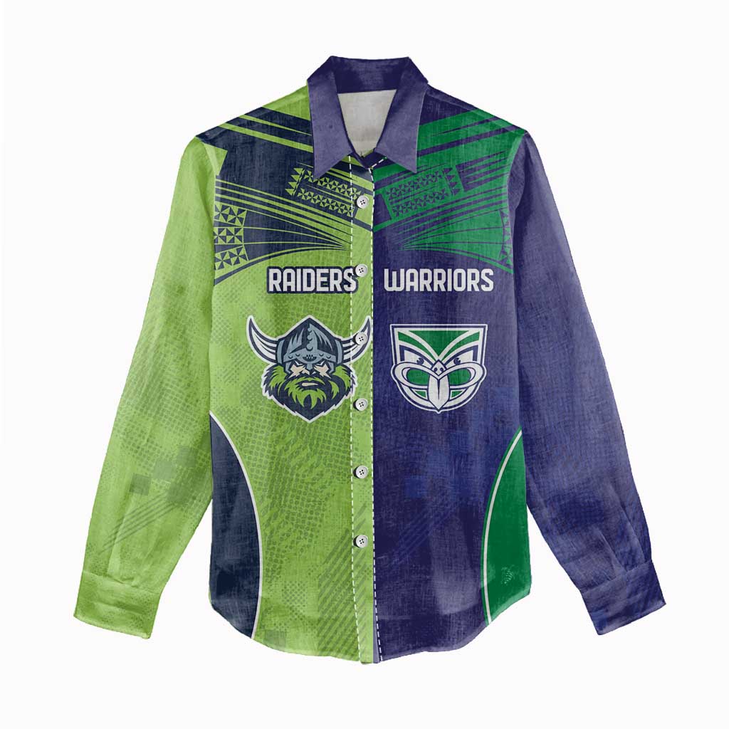 Custom Warriors-Raiders Women Casual Shirt Together Sporty Style