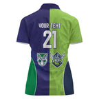 Custom Warriors-Raiders Women Polo Shirt Together Sporty Style