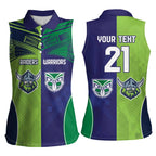 Custom Warriors-Raiders Women Sleeveless Polo Shirt Together Sporty Style