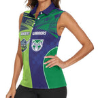 Custom Warriors-Raiders Women Sleeveless Polo Shirt Together Sporty Style