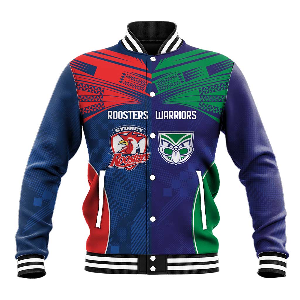 Custom Warriors-Roosters Baseball Jacket Together Sporty Style