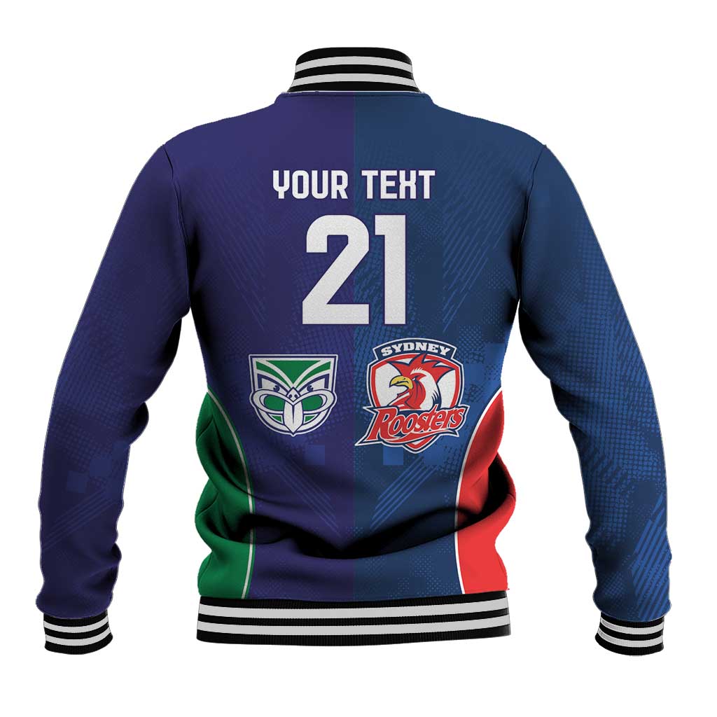 Custom Warriors-Roosters Baseball Jacket Together Sporty Style