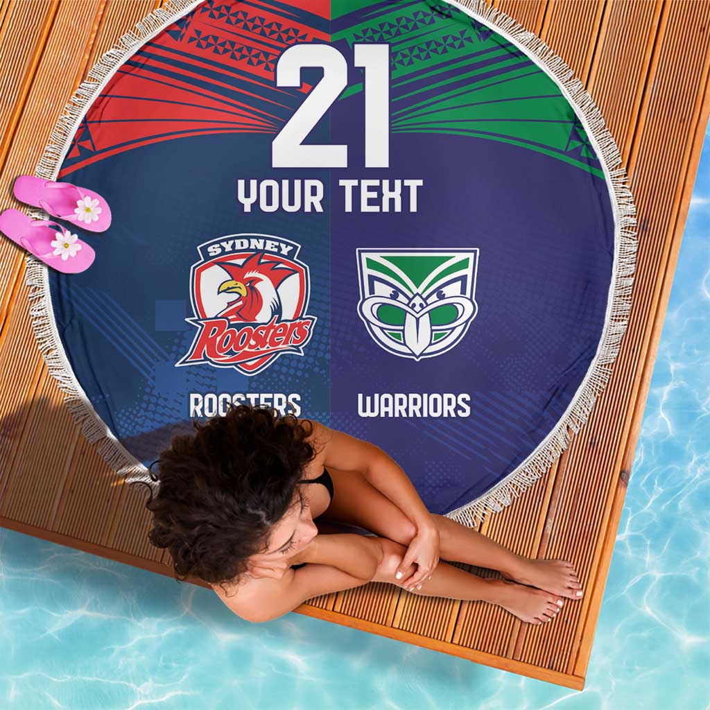Custom Warriors-Roosters Beach Blanket Together Sporty Style