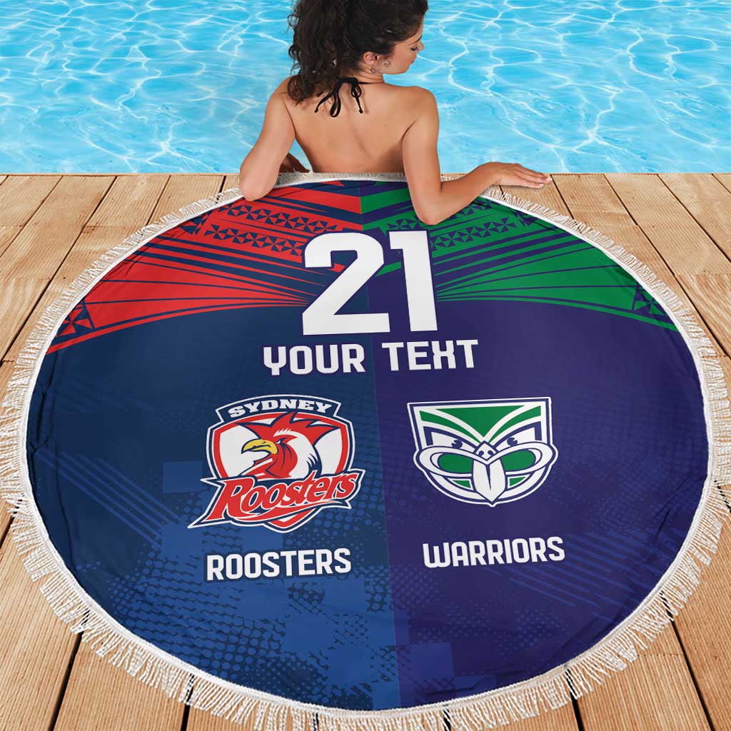 Custom Warriors-Roosters Beach Blanket Together Sporty Style