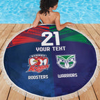Custom Warriors-Roosters Beach Blanket Together Sporty Style