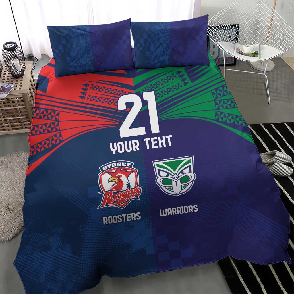 Custom Warriors-Roosters Bedding Set Together Sporty Style